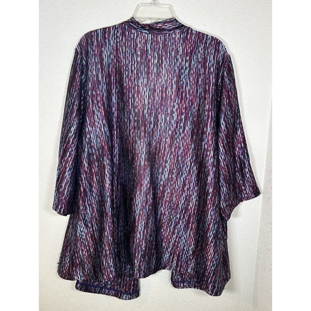 Catherines Maggie Barnes Size 2X Open Cardigan Jacket 3/4 Sleeve Lightweight - Picture 2 of 12